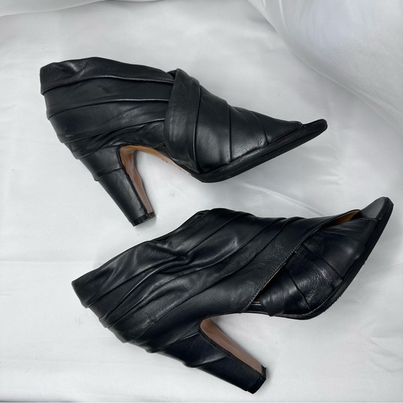 Maison Martin Margiela Ruched Soft Leather Booties 39 8.5 - Picture 2 of 9